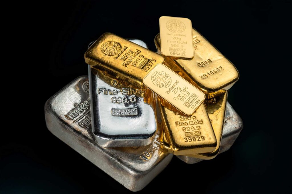 "Various sizes of gold An silver bullion in a stack" . 3 Reasons Why Gold Should Be Part Of Your Investment Portfolio Plan. Gold Investment Knights Bullion. Stratford upon Avon