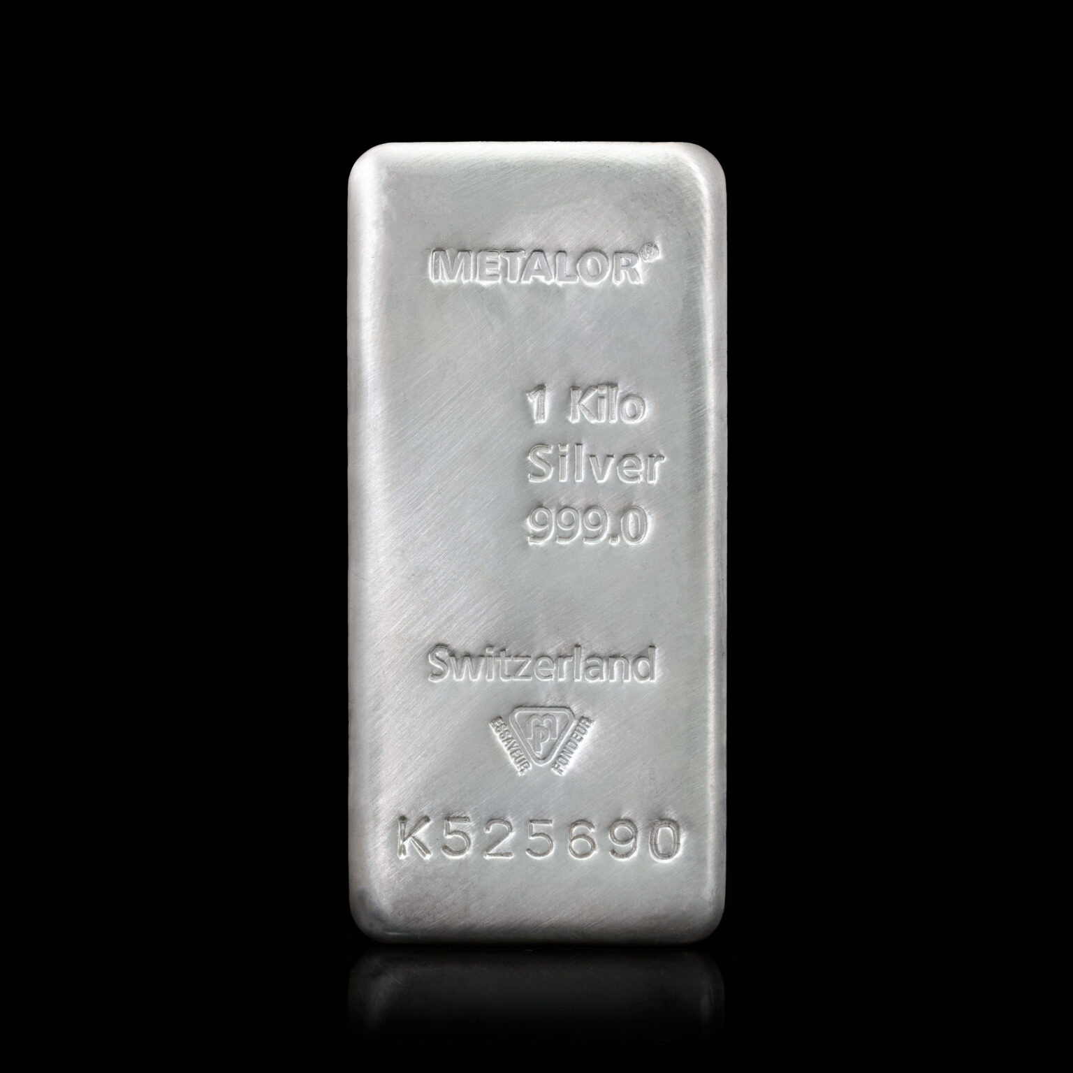 Metalor 1Kg Cast Silver Bar - KnightsBullion.com
